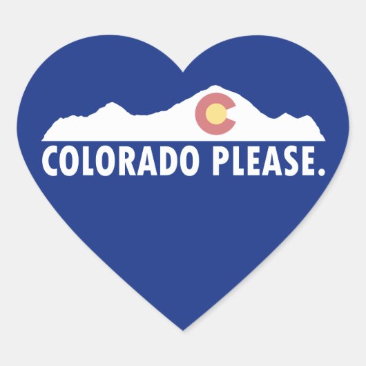 Colorado Alsjeblieft Hart Sticker (Voorkant)