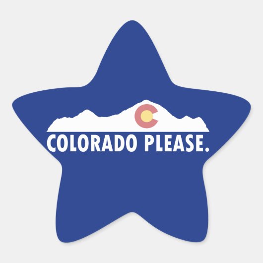 Colorado Alsjeblieft Ster Sticker (Voorkant)