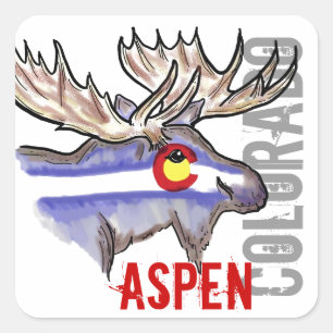 Colorado Aspen stickers design wapitis