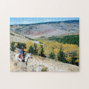 Colorado Autumn Mountain Cowboy Legpuzzel