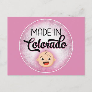 Colorado Baby Funny Pink New Girl Briefkaart