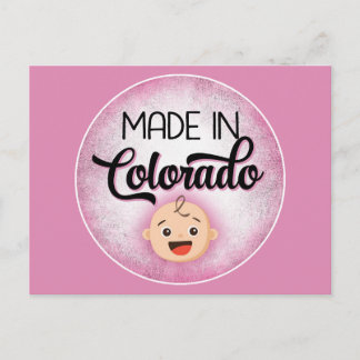 Colorado Baby Funny Pink Nouvelle Fille Carte Post
