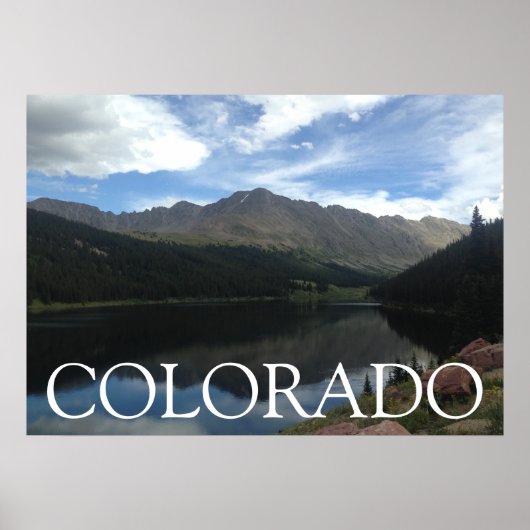 Colorado Beautiful Mountains & Lake 28"x20" Poster (Devant)