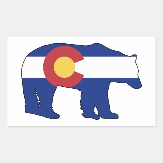 Colorado Beer Flag Rechthoekige Sticker (Voorkant)