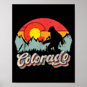 Colorado Berg Wandelen Bigfoot Kamperen Retro 80s Poster