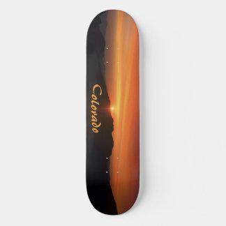 Colorado berg zonsondergang skateboard