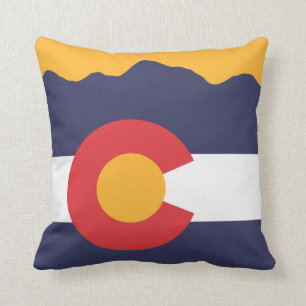Colorado-bergen en -vlag kussen
