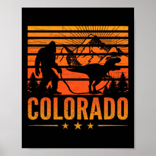 Colorado Bigfoot Berg Dinosaur Bigfoot Kamperen Poster