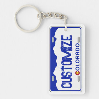 Colorado blauw licentie bord sleutelhanger