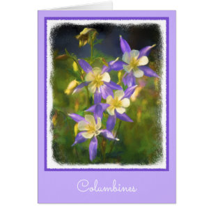 Colorado Blue Columbine Painting - Originele Kunst