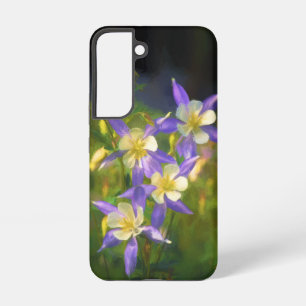 Colorado Blue Columbine Painting - Originele Kunst Samsung Galaxy Hoesje