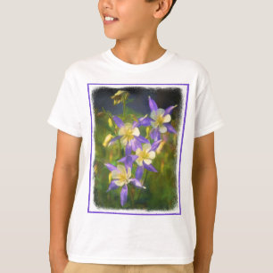 Colorado Blue Columbine Painting - Originele Kunst T-shirt