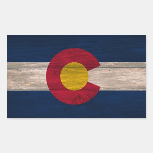 Colorado bois coloriage rectangle stickers (Devant)