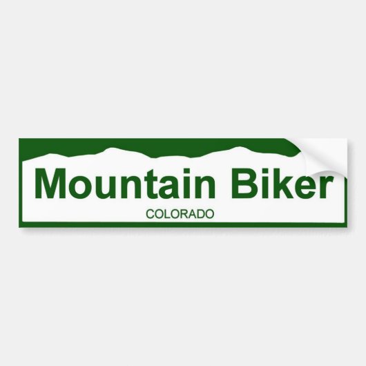 colorado bord new - Mountain Biker Bumpersticker (Voorkant)
