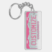 Colorado bord roze sleutelhanger (Voorkant Links)