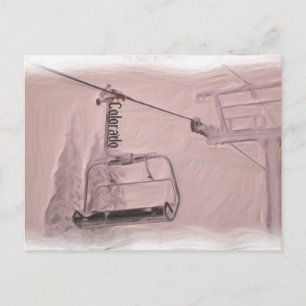 Colorado briefkaart skilift-sneeuwscène