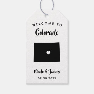 Colorado bruiloft welkomsttas Labels, Cadeaulabel