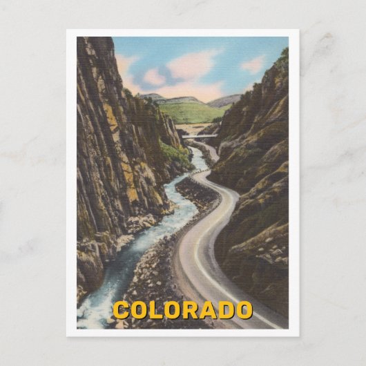 Colorado Canyon  Road & River Briefkaart (Voorkant)