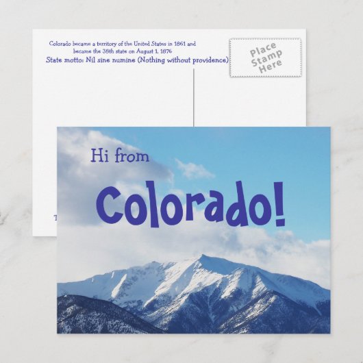 Colorado! Carte postale (Devant / Derrière)