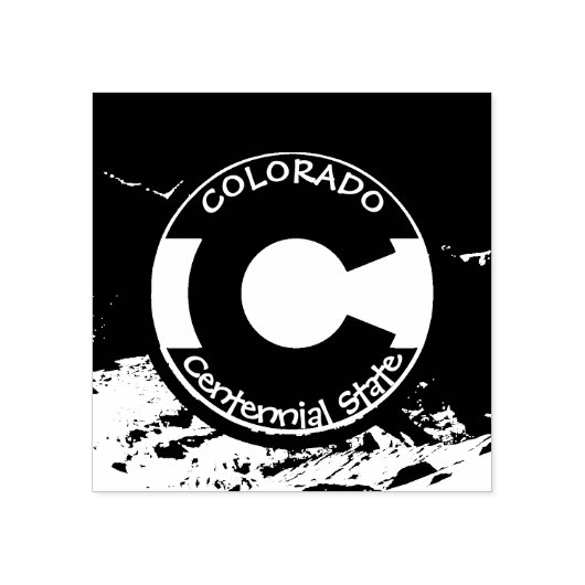 Colorado Circular Flag Rubberstempel (Afrduk)