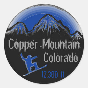 Colorado Colorado stickers de snowboard bleu