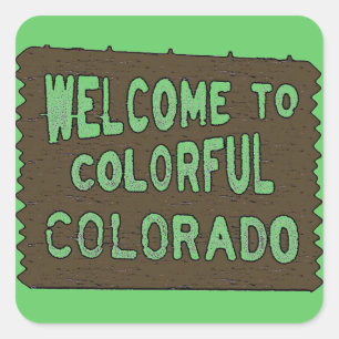 Colorado coloré signe de bienvenue autocollants ve