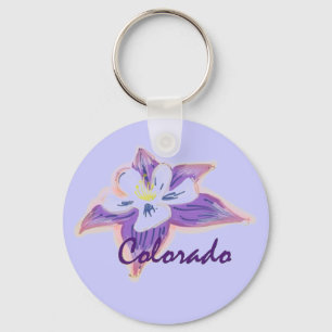Colorado Columbine flower sleutelhanger