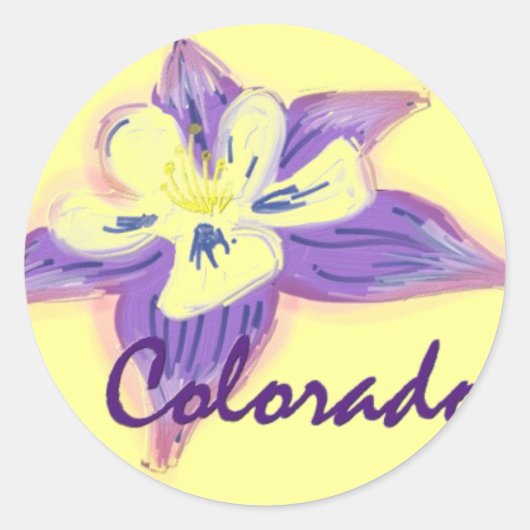 Colorado Columbine flower sticker (Voorkant)
