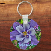 Colorado columbine sleutelhanger (Voorkant)