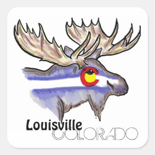 Colorado de Louisville stickers drapeau elk artist
