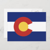 Colorado drapeau de l'état carte postale personnal (Devant / Derrière)