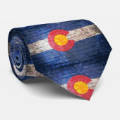 Colorado drapeau grunge mur de brique cravate (Roulé)