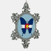Colorado drapeau papillon flocon de neige ornement (Gauche)