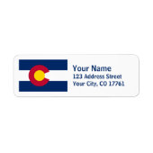 Colorado Drapeau Retourner l'adresse Étiquettes (Devant)