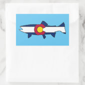Colorado drapeau truite rectangle stickers (Sac)