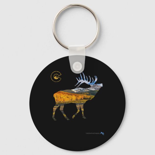 Colorado Elk Hunting Sleutelhanger (Voorkant)