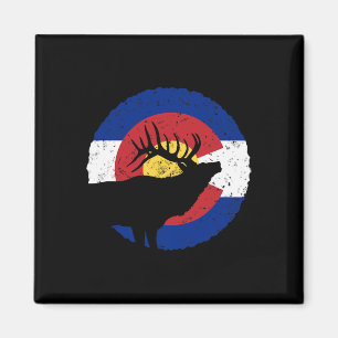 Colorado Elk Hunting T Shirt Co State Flag Hunter Magneet