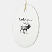 Colorado Elk (lijnkunst) Keramisch Ornament (Links)