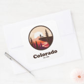 Colorado Est 1876 Vierkante Sticker (Envelop)