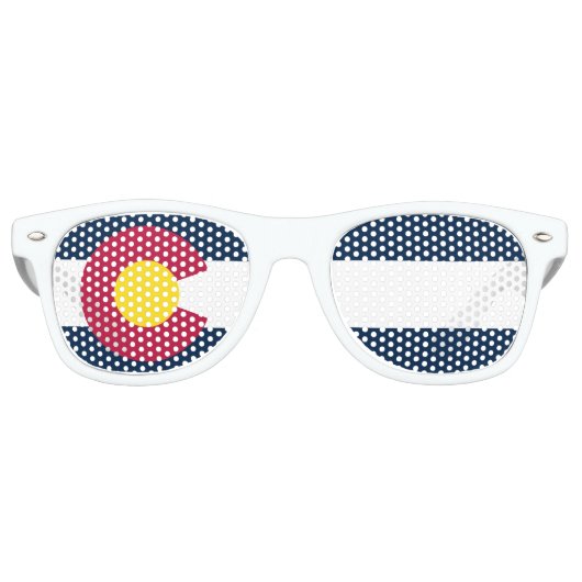 Colorado État Flag Party lunettes (Devant)