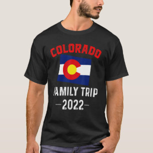 Colorado familie reis 2022 Denver vlag souvenir ma T-shirt