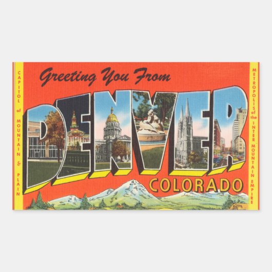 Colorado, Feuille de 4 autocollants Denver (Devant)