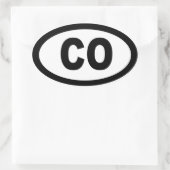 Colorado - feuille de 4 autocollants ovale (Sac)