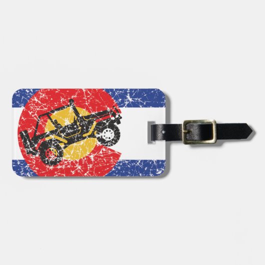 Colorado Flag 4 Wheeler Bagagelabel (Voorkant horizontaal)