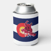 Colorado-Flag-and-Snowboarder Blikjeskoeler (Blikje Achterkant)