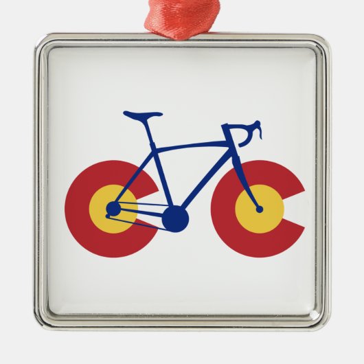 Colorado Flag Bicycle Metalen Ornament (Voorkant)