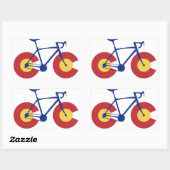 Colorado Flag Bicycle Rechthoekige Sticker (Vel)