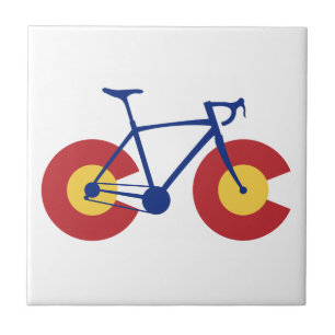 Colorado Flag Bicycle Tegeltje