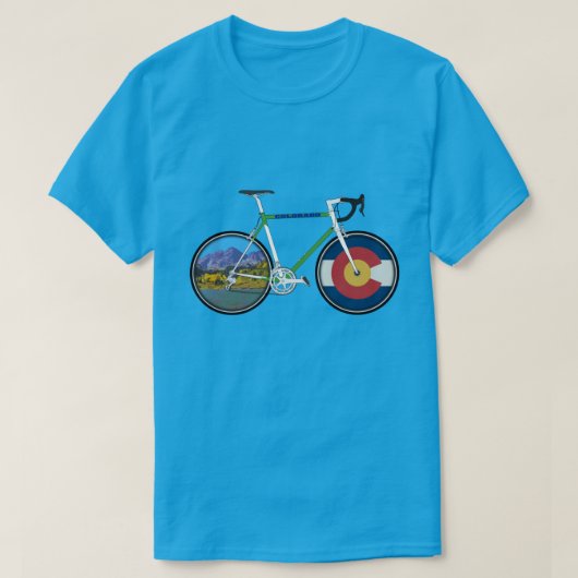 Colorado Flag Bike T-shirt (Design voorkant)