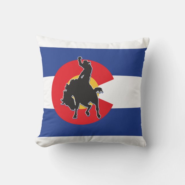 Colorado Flag Cowboy Kussen (Voorkant)